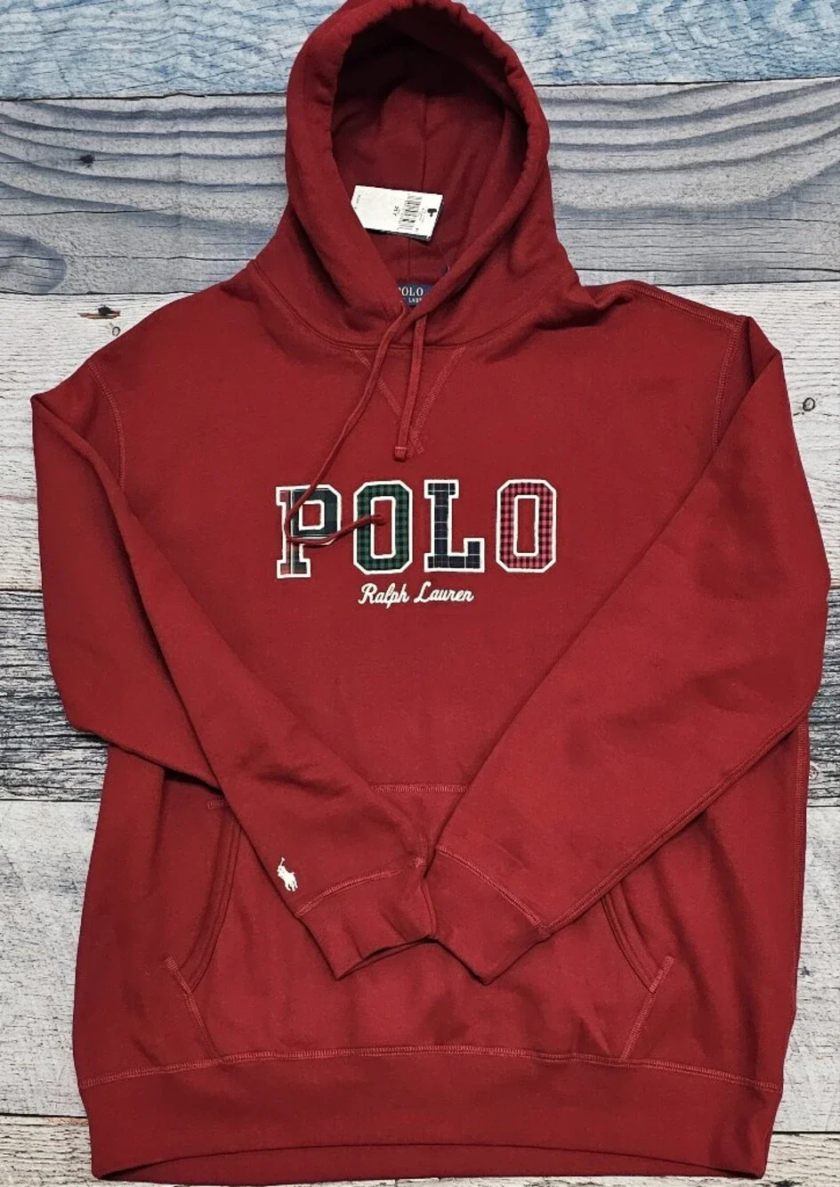Polo Ralph Lauren Hoodie Pullover Plaid Logo Big & Tall 2XLT NWT